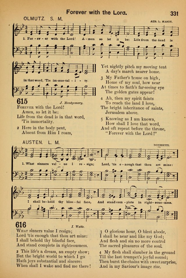 Worship in Song: a selection of hymns and tunes for the Service of the Sanctuary  page 331