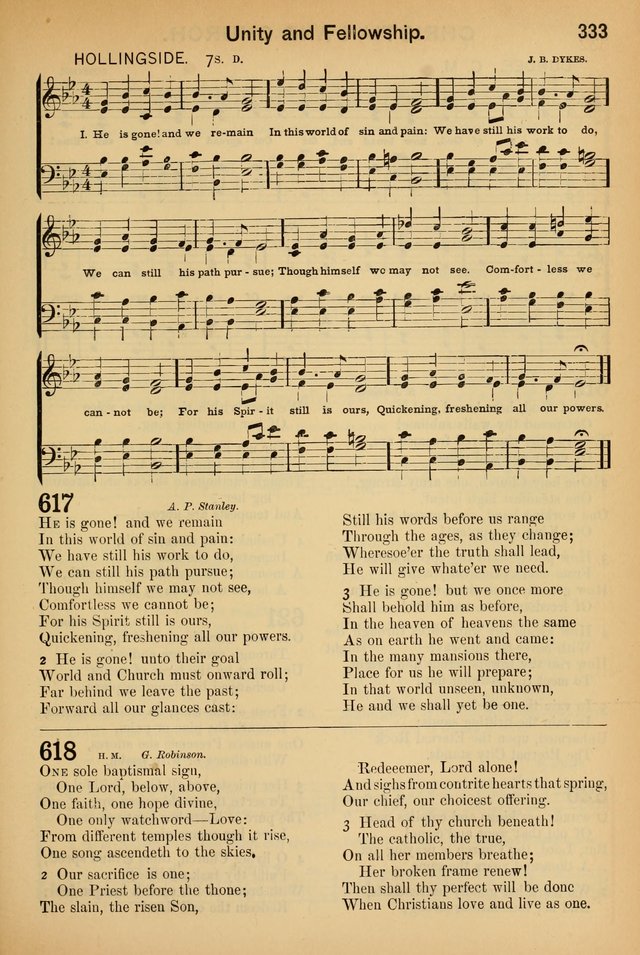 Worship in Song: a selection of hymns and tunes for the Service of the Sanctuary  page 333