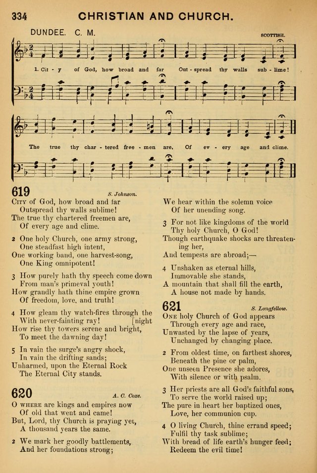 Worship in Song: a selection of hymns and tunes for the Service of the Sanctuary  page 334