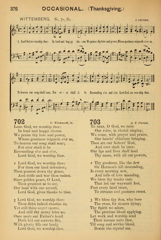 Worship in Song: a selection of hymns and tunes for the Service of the Sanctuary  page 376