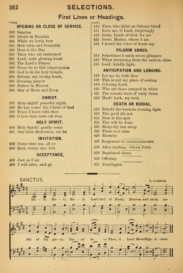 Worship in Song: a selection of hymns and tunes for the Service of the Sanctuary  page 382