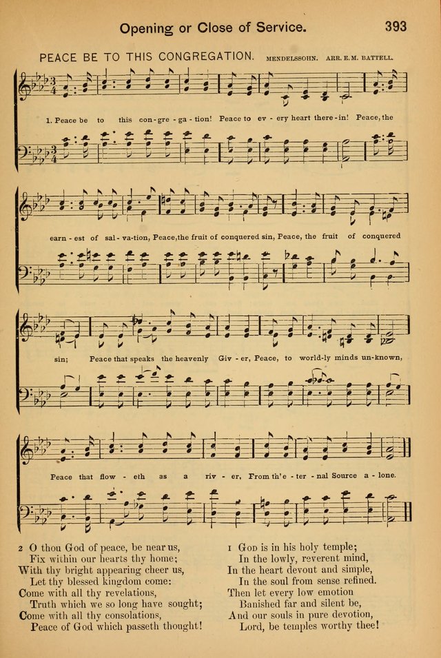 Worship in Song: a selection of hymns and tunes for the Service of the Sanctuary  page 393