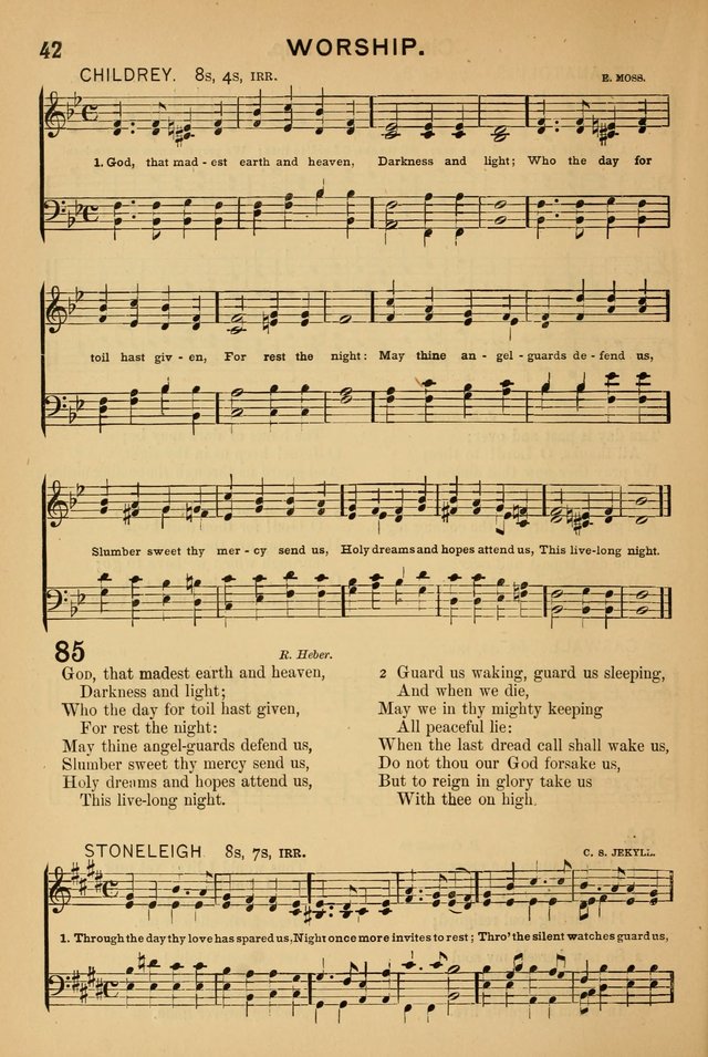 Worship in Song: a selection of hymns and tunes for the Service of the Sanctuary  page 42