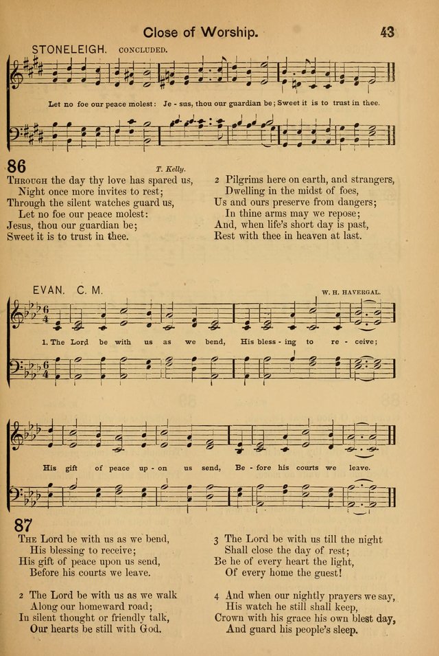 Worship in Song: a selection of hymns and tunes for the Service of the Sanctuary  page 43