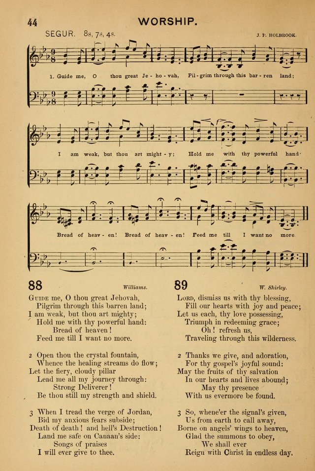 Worship in Song: a selection of hymns and tunes for the Service of the Sanctuary  page 44