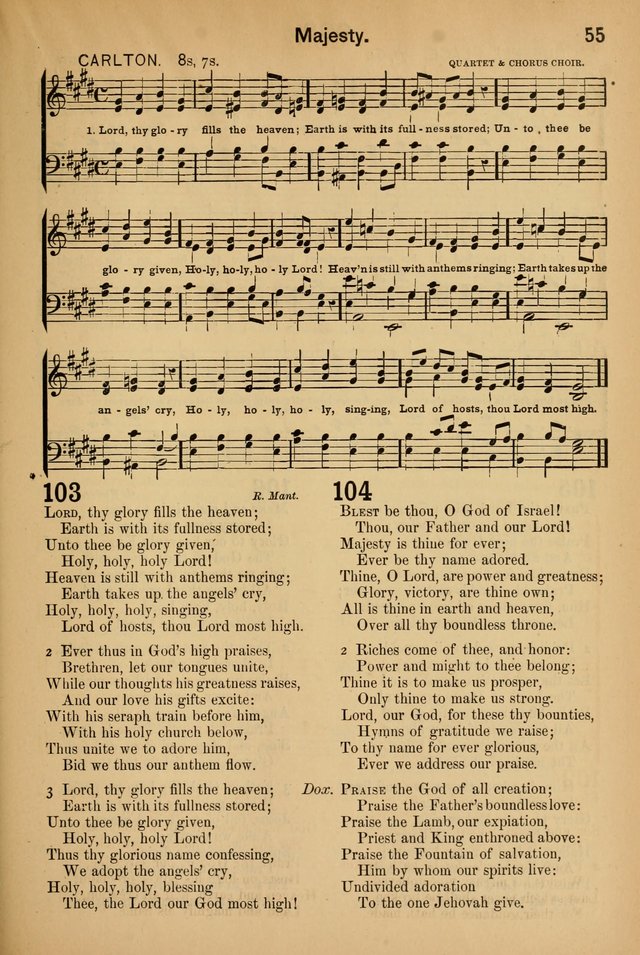 Worship in Song: a selection of hymns and tunes for the Service of the Sanctuary  page 55