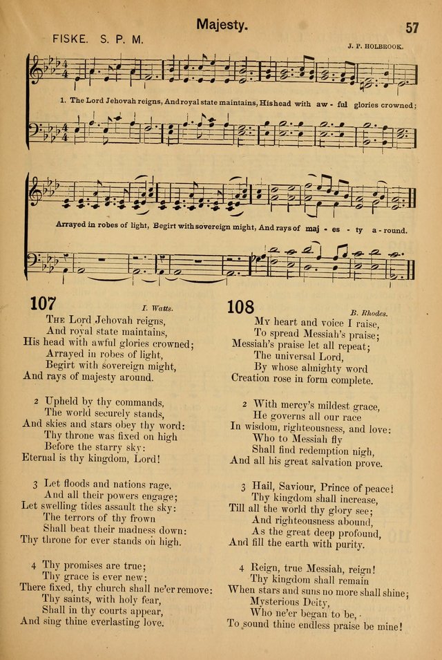 Worship in Song: a selection of hymns and tunes for the Service of the Sanctuary  page 57