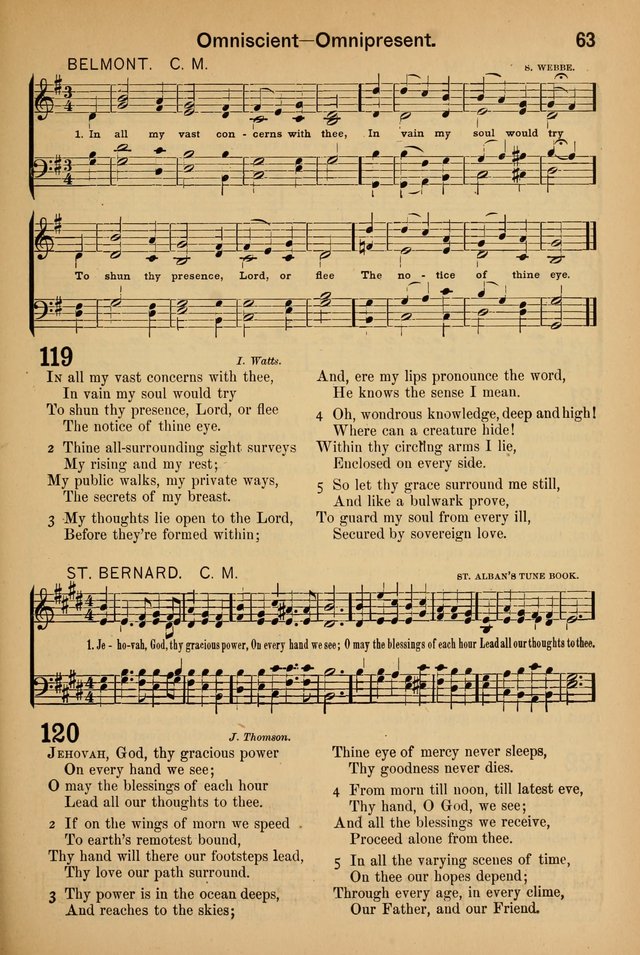 Worship in Song: a selection of hymns and tunes for the Service of the Sanctuary  page 63