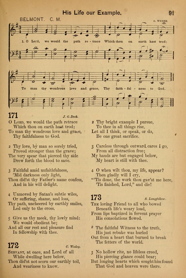 Worship in Song: a selection of hymns and tunes for the Service of the Sanctuary  page 91