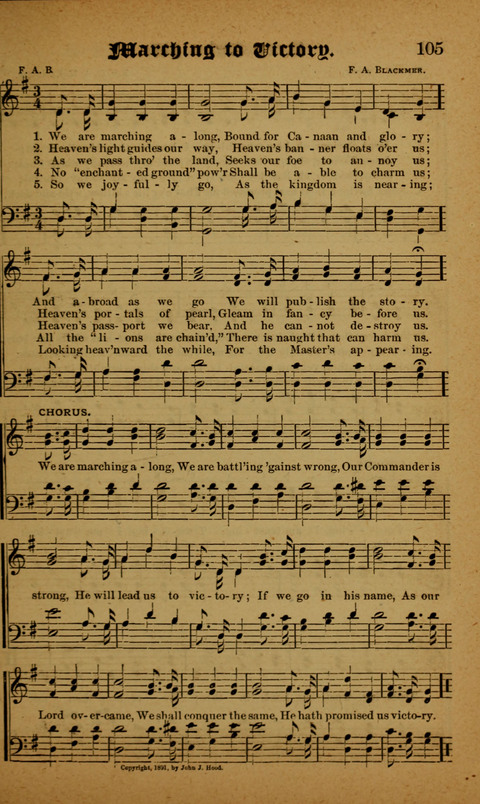 Winning Songs: for use in meetings for Christian worship or work page 105