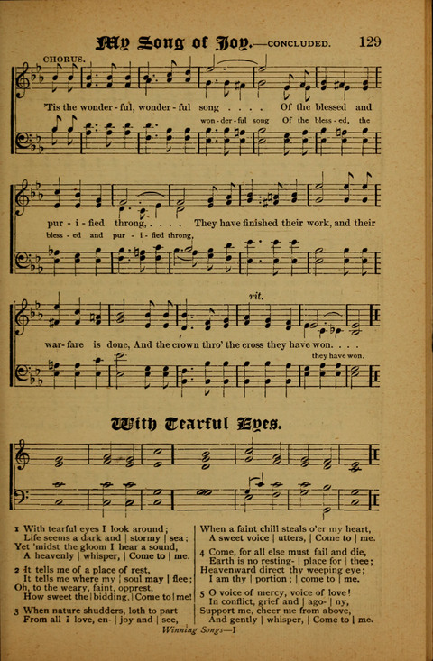 Winning Songs: for use in meetings for Christian worship or work page 129