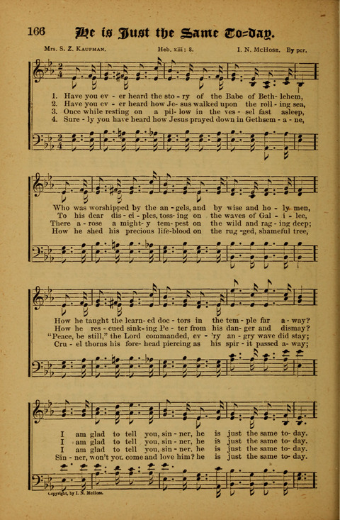 Winning Songs: for use in meetings for Christian worship or work page 166