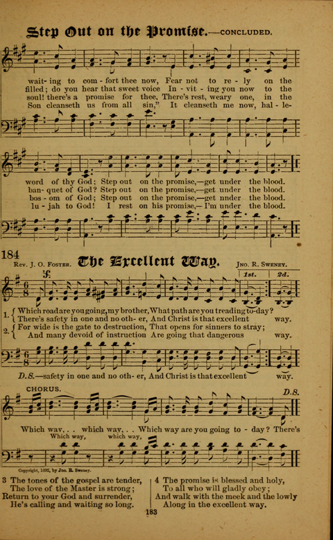 Winning Songs: for use in meetings for Christian worship or work page 183