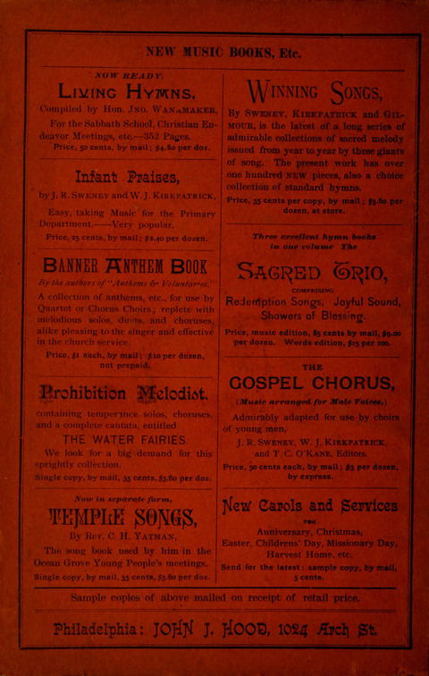 Winning Songs: for use in meetings for Christian worship or work page 196