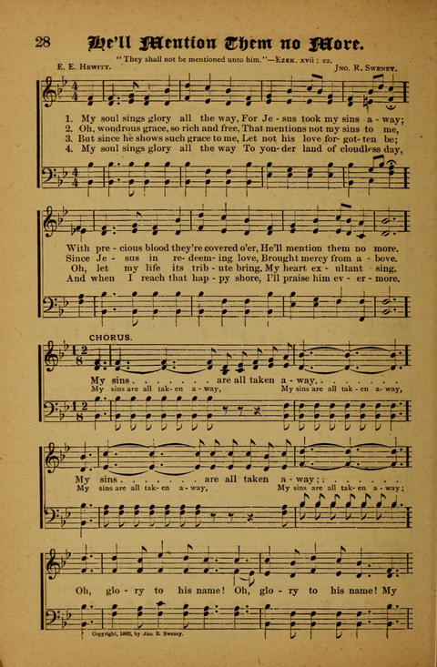 Winning Songs: for use in meetings for Christian worship or work page 28