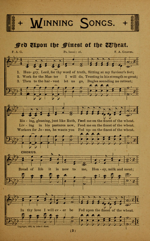 Winning Songs: for use in meetings for Christian worship or work page 3