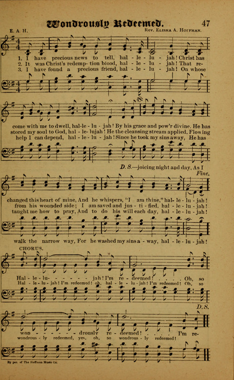 Winning Songs: for use in meetings for Christian worship or work page 47