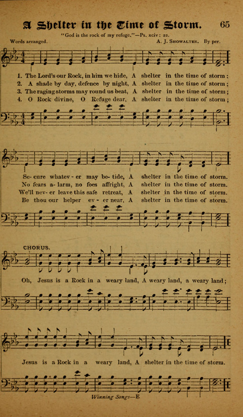 Winning Songs: for use in meetings for Christian worship or work page 65