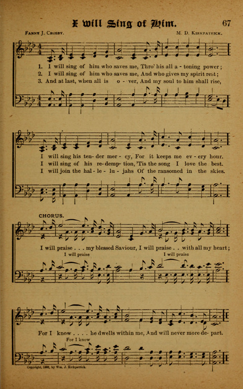 Winning Songs: for use in meetings for Christian worship or work page 67