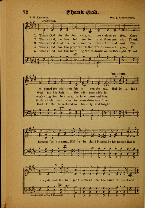 Winning Songs: for use in meetings for Christian worship or work page 72