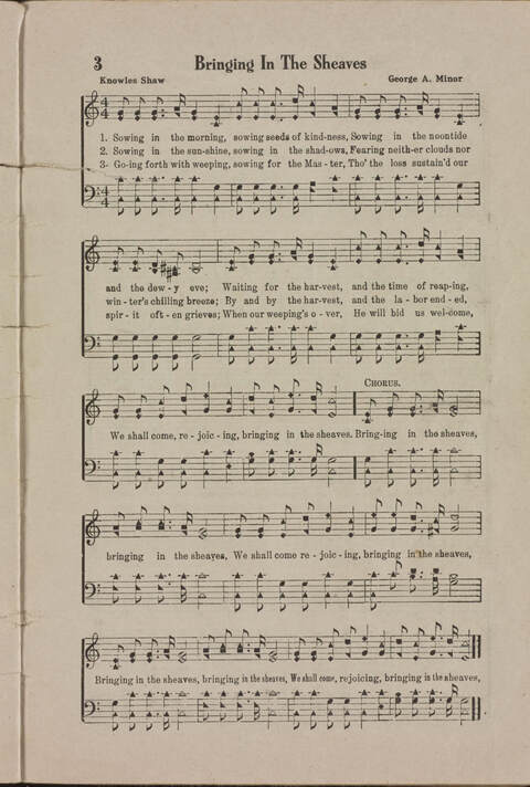 Wonderful Songs: A Collection of Familiar Hymns Designed for Evangelistic Work, For Use in Tents, Etc. page 3