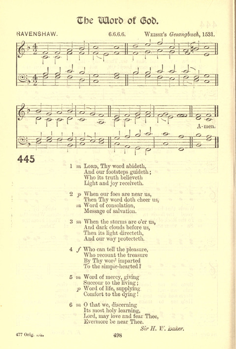 Worship Song: with accompanying tunes page 498