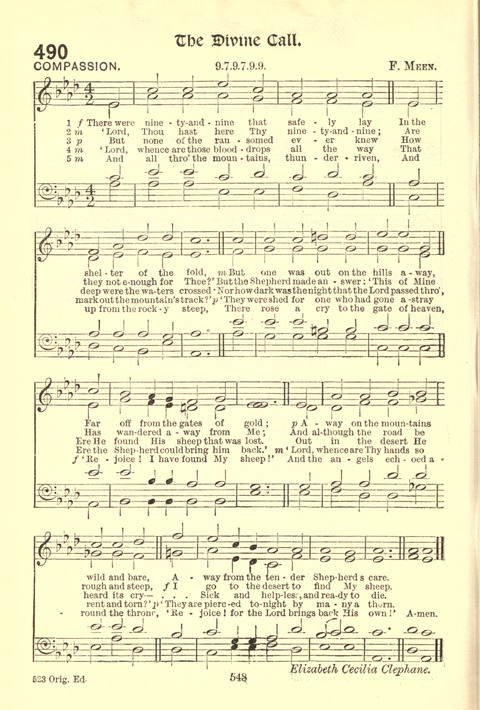 Worship Song: with accompanying tunes page 548