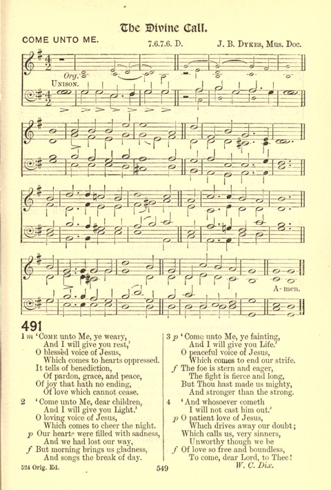 Worship Song: with accompanying tunes page 549