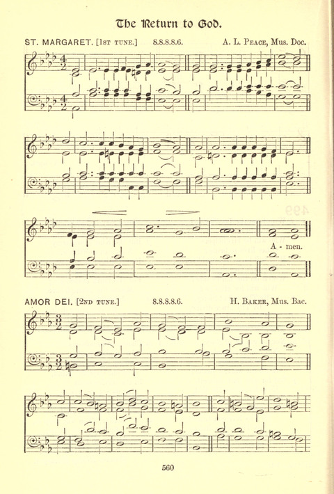 Worship Song: with accompanying tunes page 560