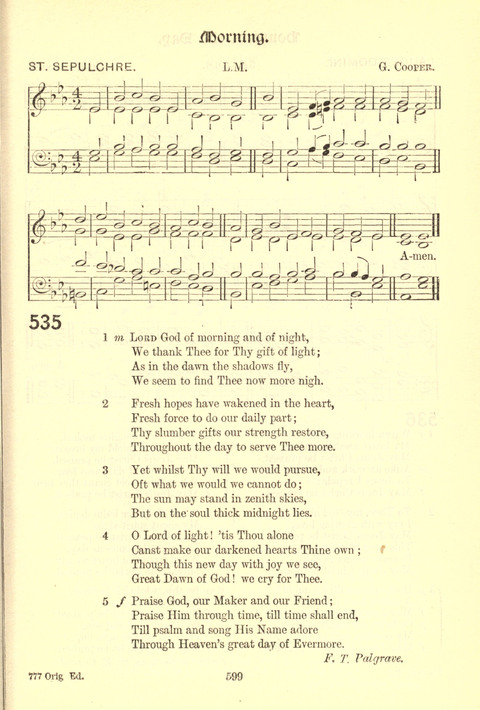 Worship Song: with accompanying tunes page 599