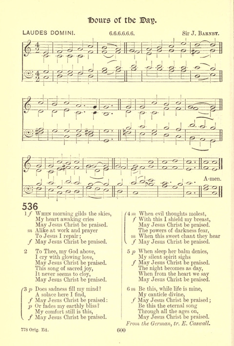 Worship Song: with accompanying tunes page 600