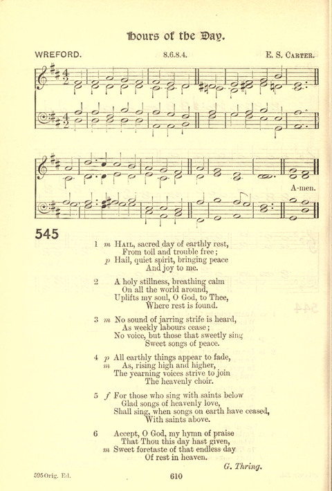 Worship Song: with accompanying tunes page 610