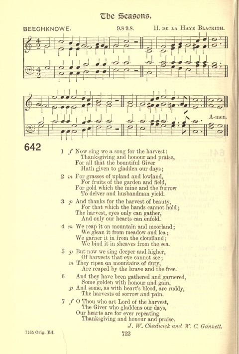 Worship Song: with accompanying tunes page 722