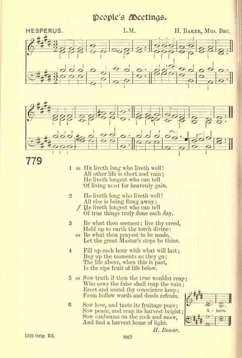 Worship Song: with accompanying tunes page 882