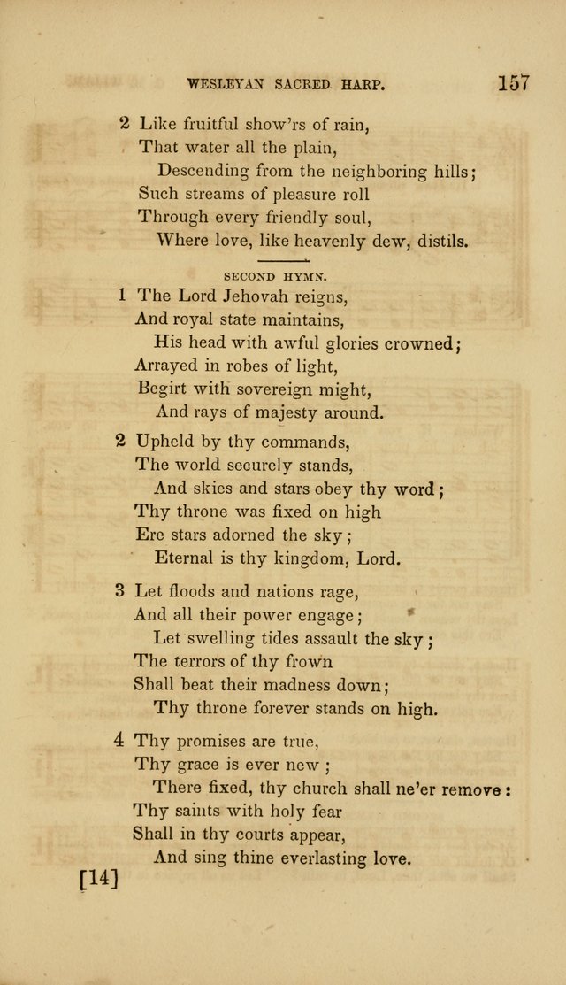 The Wesleyan Sacred Harp: a collection of choice tunes and hymns for prayer class, and camp meetings, choirs, and congregational singing page 162