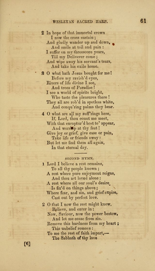 The Wesleyan Sacred Harp: a collection of choice tunes and hymns for prayer class, and camp meetings, choirs, and congregational singing page 66