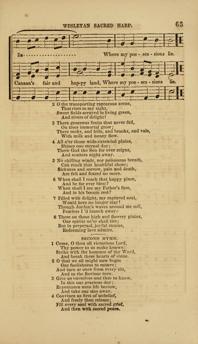 The Wesleyan Sacred Harp: a collection of choice tunes and hymns for prayer class, and camp meetings, choirs, and congregational singing page 68