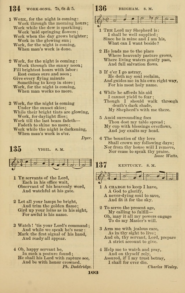 Westminster Sabbath School Hymnal, a collection of hymns and tunes for use in sabbath-schools and social meetings page 104