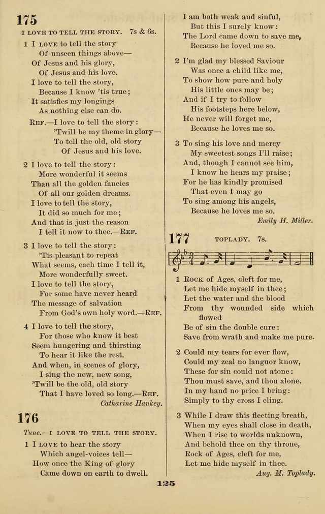 Westminster Sabbath School Hymnal, a collection of hymns and tunes for use in sabbath-schools and social meetings page 126