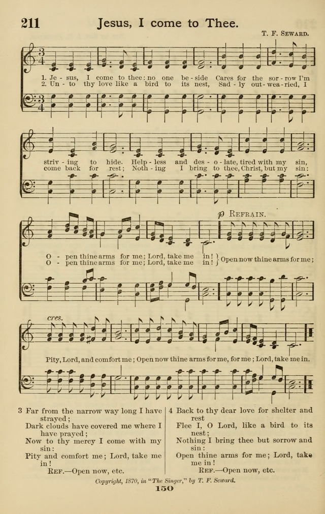 Westminster Sabbath School Hymnal, a collection of hymns and tunes for use in sabbath-schools and social meetings page 151