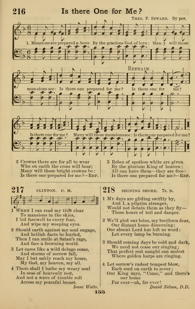 Westminster Sabbath School Hymnal, a collection of hymns and tunes for use in sabbath-schools and social meetings page 156