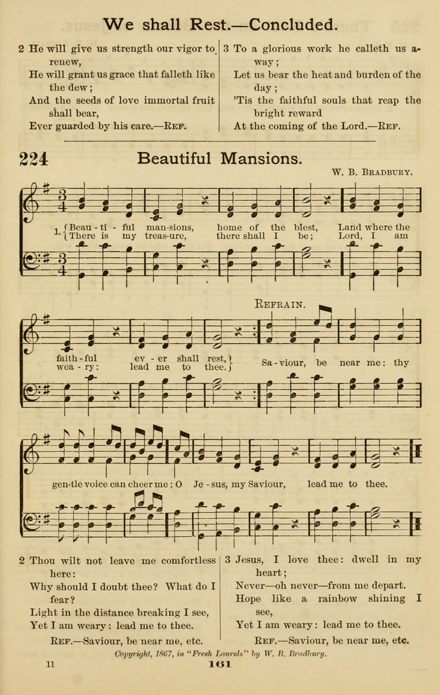 Westminster Sabbath School Hymnal, a collection of hymns and tunes for use in sabbath-schools and social meetings page 162