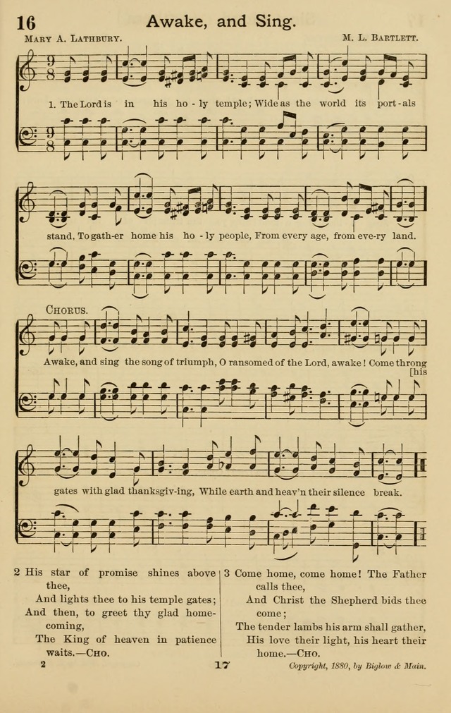 Westminster Sabbath School Hymnal, a collection of hymns and tunes for use in sabbath-schools and social meetings page 18