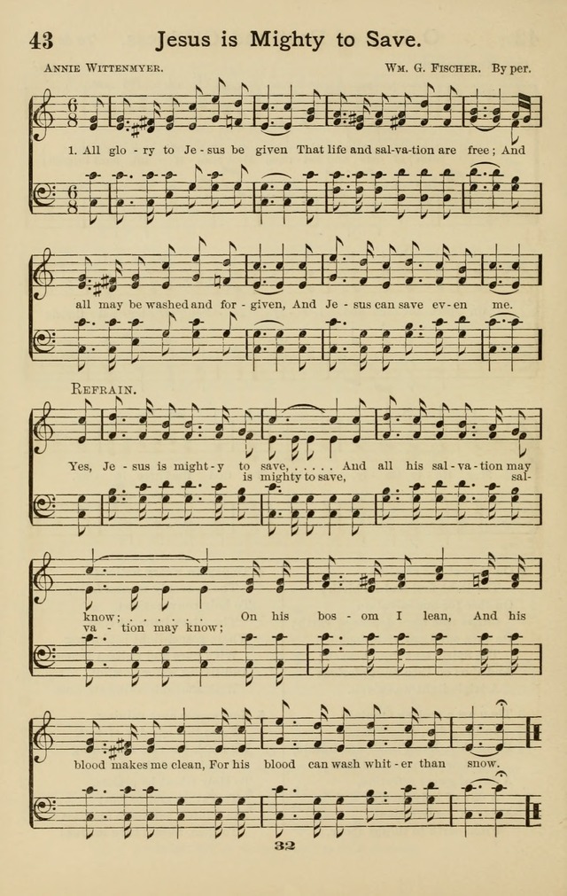 Westminster Sabbath School Hymnal, a collection of hymns and tunes for use in sabbath-schools and social meetings page 33