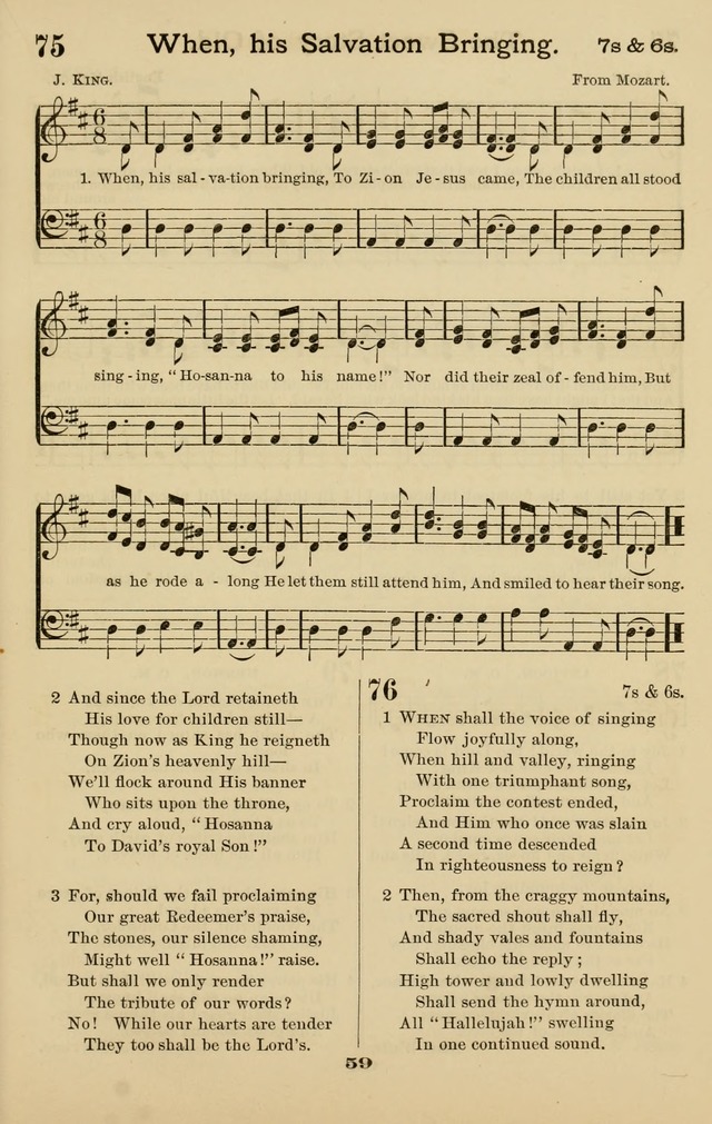 Westminster Sabbath School Hymnal, a collection of hymns and tunes for use in sabbath-schools and social meetings page 60