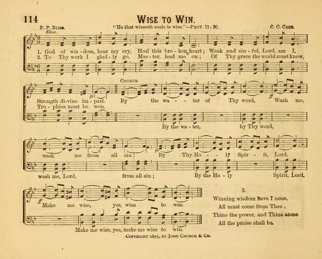 Welcome Tidings: a new collection of sacred songs for the Sunday School  page 119