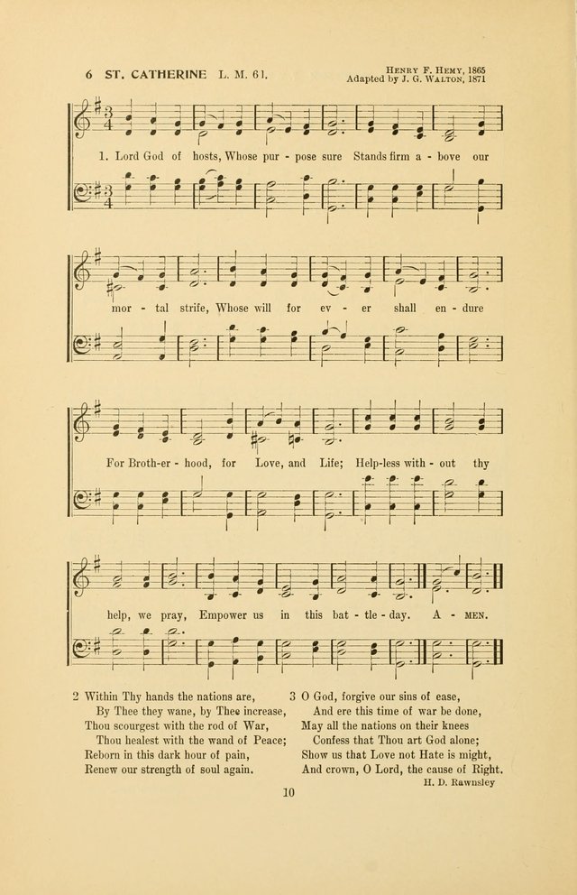 War-Time Hymns page 10