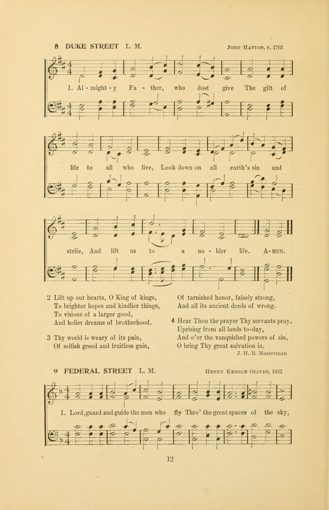 War-Time Hymns page 12