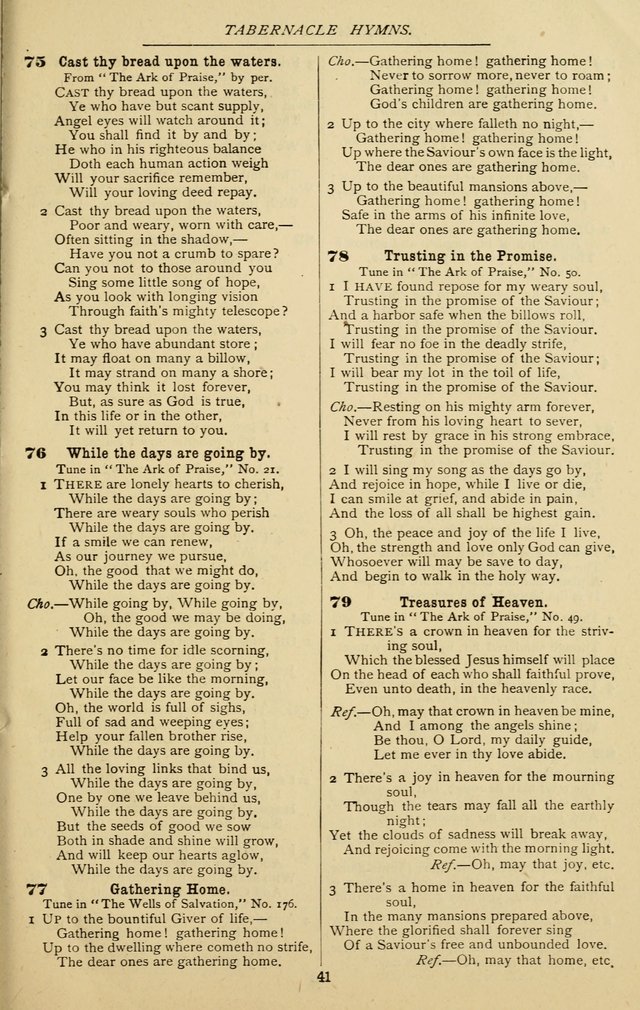 The Welcome Voice: a collection of gospel hymns and songs page 41