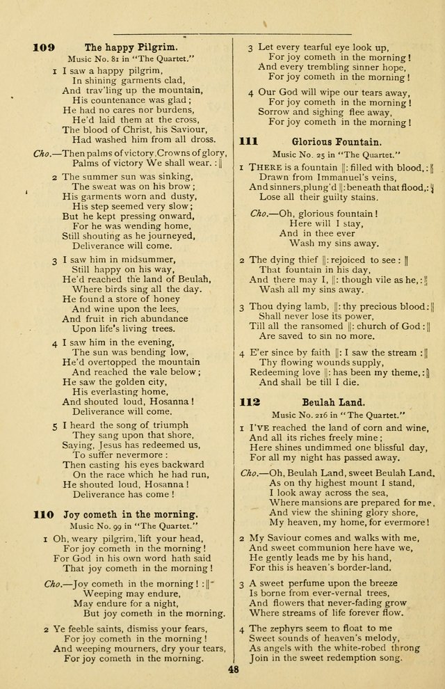 The Welcome Voice: a collection of gospel hymns and songs page 50